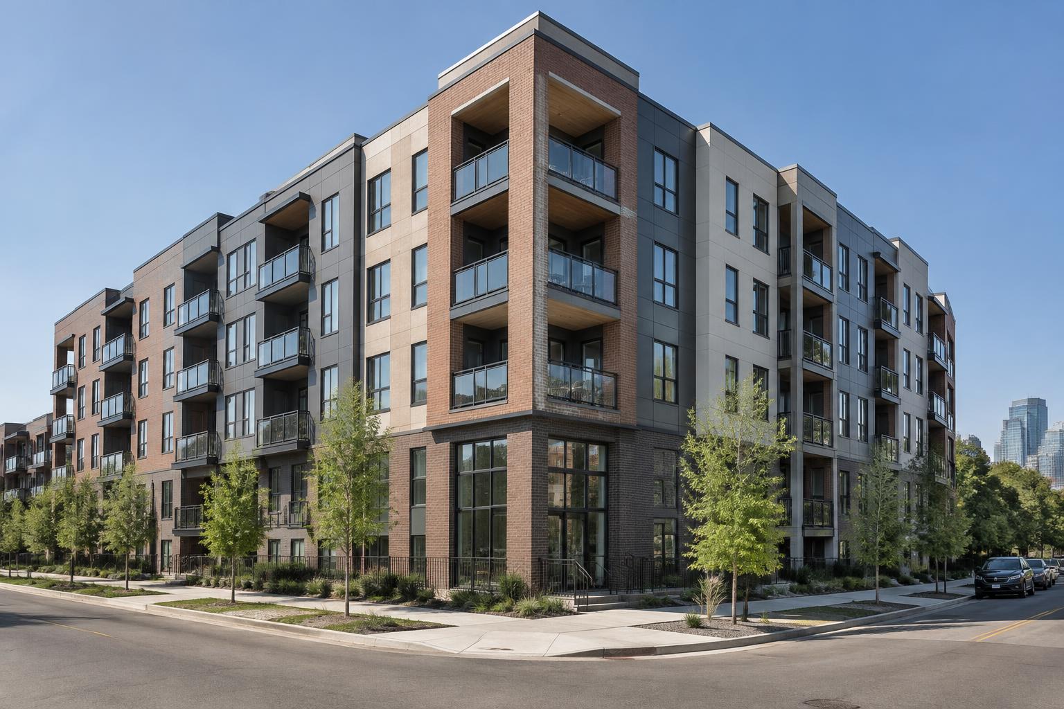 Contemporary multifamily residential building in Calgary